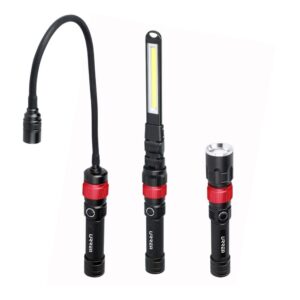 Juego de linternas de LED con cabezas intercambiables recargables, 6 piezas Urrea