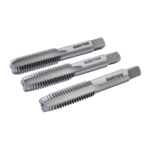 Juego de machuelos de acero al carbón 1/2"-13NC, 3 piezas Surtek