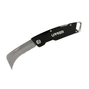 Cuchillo de acero inoxidable con mango acero de 8", para linóleo Urrea