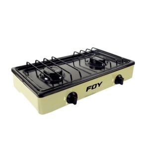 Estufa de gas 2 quemadores color beige Foy