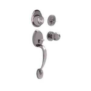 Gatillo ovalado sólido para entrada función sencilla, níquel satinado, visual Lock