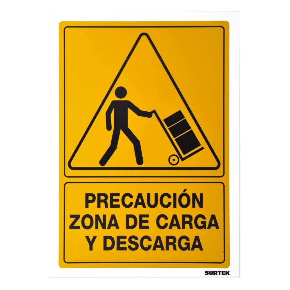 Señal "Precaución zona de carga y descarga" Surtek