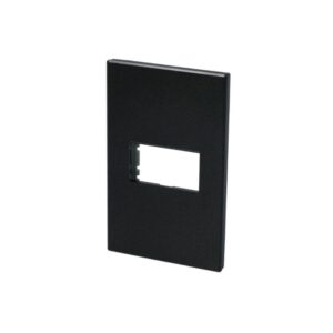Placa 1 módulo 1/3, línea Premium, color negro Surtek