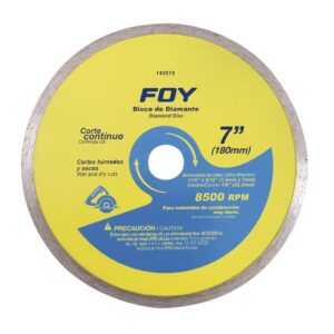 Disco de diamante continuo, 7" Foy