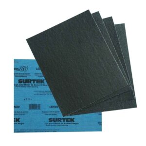 Lija negra para esmeril, grano 80 Surtek