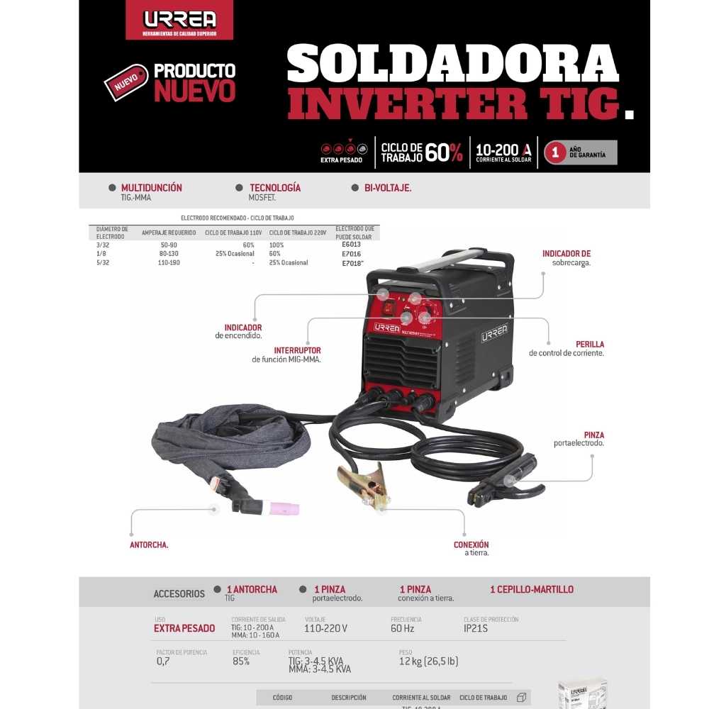 Cuello para antorcha para soldadora SOLT1020-BV Urrea - Imagen 2