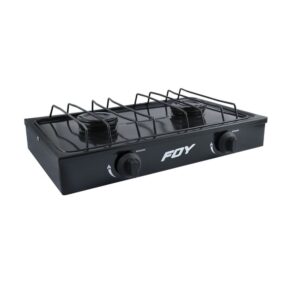 Estufa de gas 2 quemadores color negro Foy