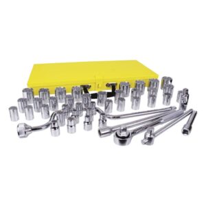 Juego de dados y accesorios cuadro de 1/2" combinado, 43 piezas Surtek