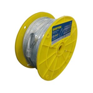 Cable de acero con guardacabo recubrimiento PVC 1/16" x 150 m construcción de 7 x 7 Surtek