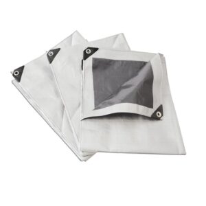 Lona de polietileno reforzada color blanco, 12 x 17 m SurtekLona de polietileno reforzada color blanco, 12 x 17 m Surtek