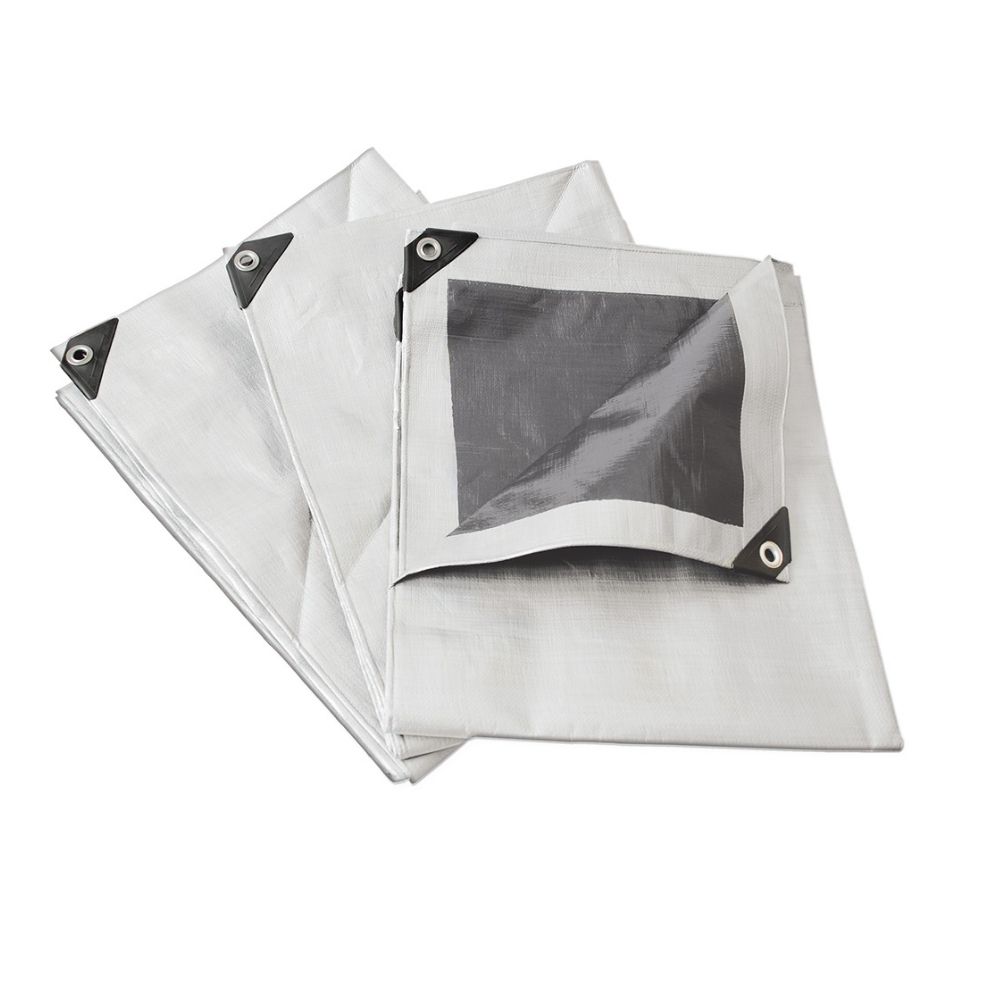 Lona de polietileno reforzada color blanco, 12 x 17 m SurtekLona de polietileno reforzada color blanco, 12 x 17 m Surtek