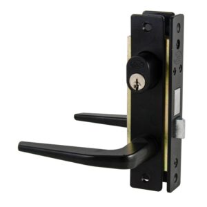 Cerradura clásica para puerta de aluminio función doble, negro, llave estándar Lock