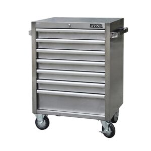 Gabinete acero inoxidable móvil 7 gavetas serie H 27" Urrea