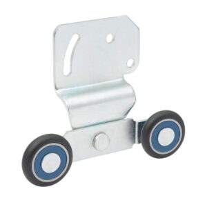 Juego de carretilla doble riel para clóset, galvanizada Lock