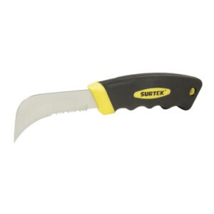 Cuchillo de acero inoxidables con mango bimaterial de 8", para linóleo Surtek
