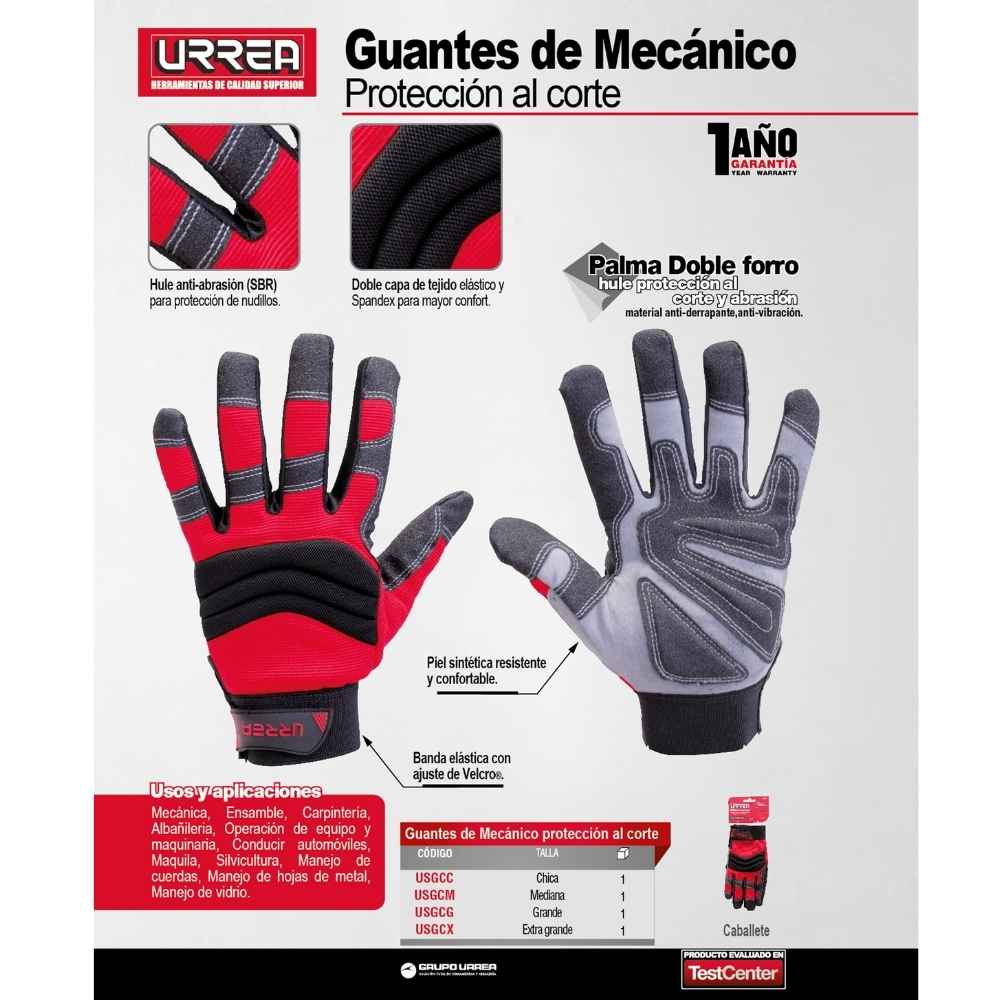 Guantes de mecánico con protección al corte CH Urrea - Imagen 2