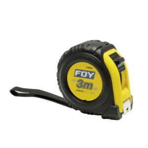 Flexómetro con carcasa anti-impacto 3 m x 1/2" Foy