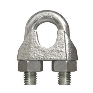 Perro de hierro maleable para cable de acero tipo alemán 1/8" Surtek