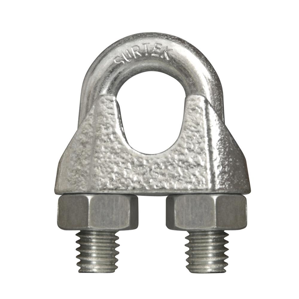 Perro de hierro maleable para cable de acero tipo alemán 1/8" Surtek