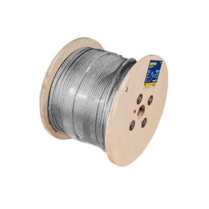 Cable de acero con guardacabo recubrimiento PVC 1/4" x 76 m construcción de 7 x 7 Surtek