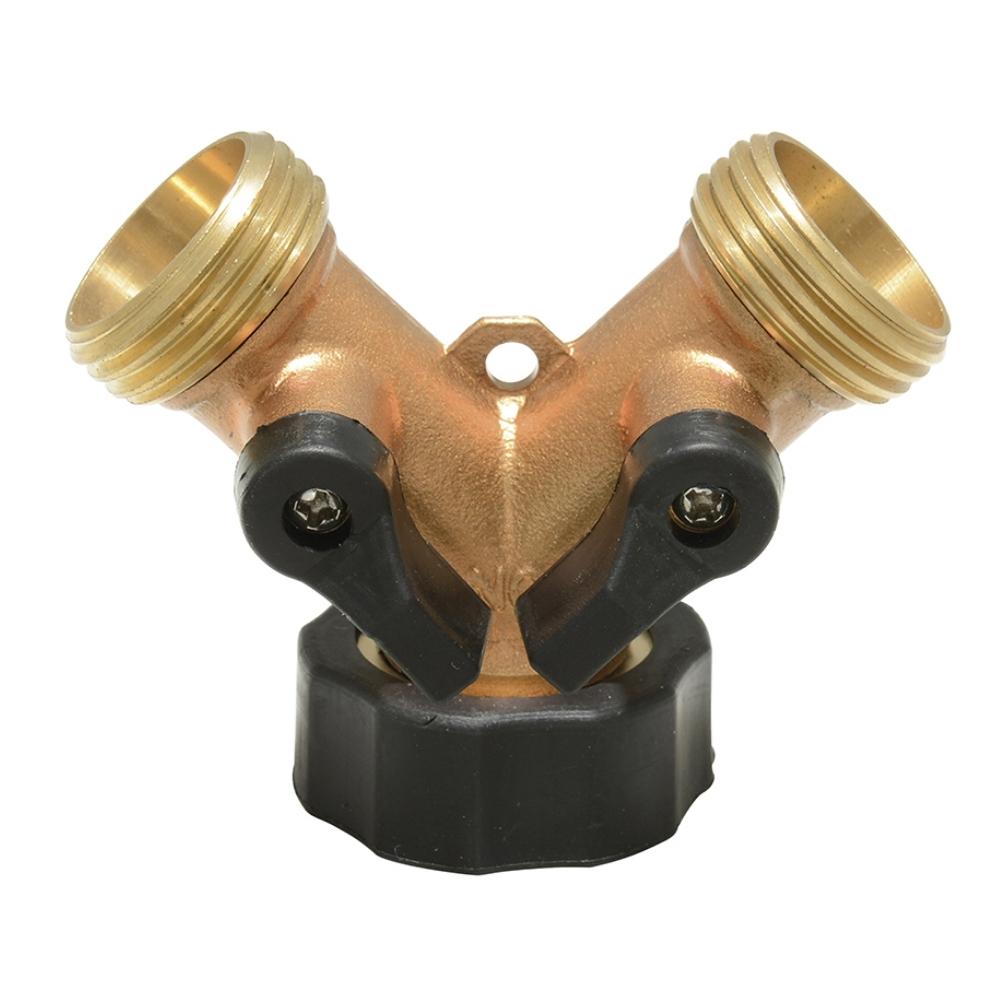 Adaptador para manguera de riego en "Y" de bronce 11 x 7 cm Surtek
