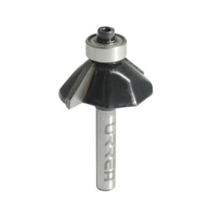 Broca para router de acero chaflán con balero 1-1/4" zanco de 1/4" Urrea