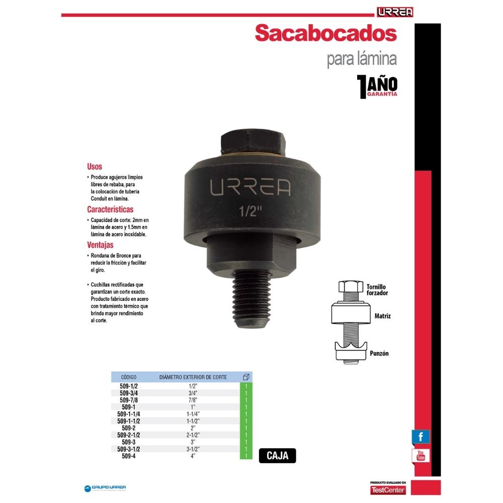 Sacabocados para lámina de 1-1/2" Urrea - Imagen 2
