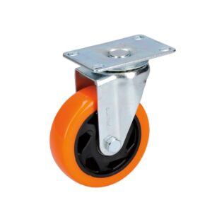 Rodaja de PVC naranja giratoria 2-1/2" Surtek