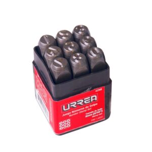 Juego de números del "0" al "9" de golpe 8 mm, 9 piezas Urrea