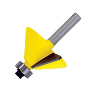 Broca para router de acero chaflán con balero 1-1/4" zanco de 1/4" Surtek