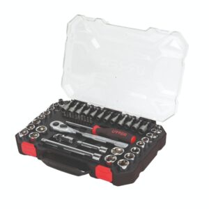 Juego de dados y accesorios cuadro de 3/8" combinado, 47 piezas Urrea