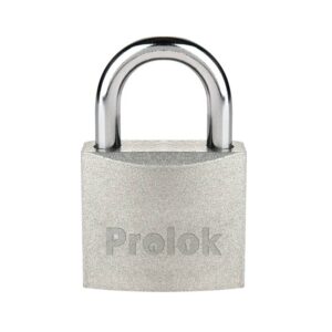 Candado de acero corto 50 mm, llave estándar, en caja Prolok