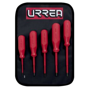 Juego de destornilladores rojos 1000 V, combinados, 5 piezas Urrea