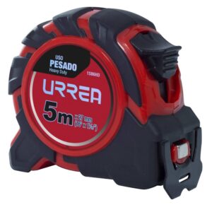 Flexómetro con carcasa de caucho anti-impacto 5 m x 27 mm Urrea