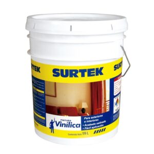 Cubeta de pintura vinílica 19 Lt color verde pistache Surtek