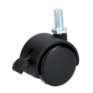 Rodaja tipo yoyo de espiga con rosca y freno 40 mm Surtek