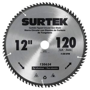 Disco para sierra circular para corte aluminio 80 dientes, 10" Surtek