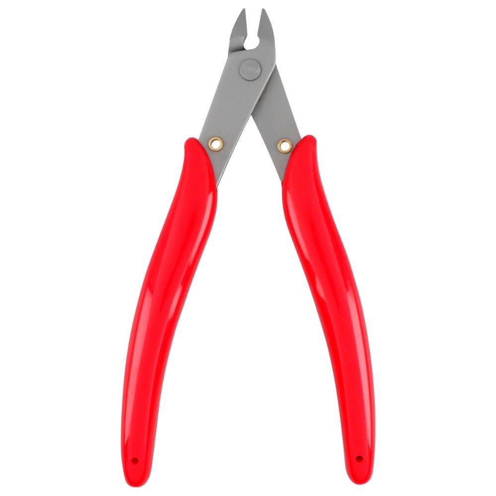 Pinza para electrónica con mango rubber grip de 5-1/8" corte al ras 22° Urrea - Imagen 2