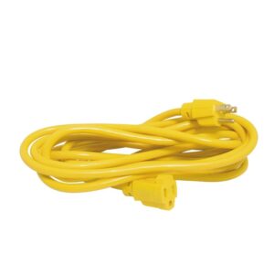 Extensión eléctrica uso rudo aterrizada color amarillo, 2.4 m Surtek