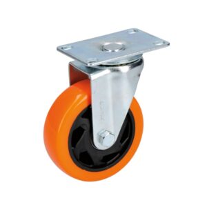 Rodaja de PVC naranja giratoria 3" Surtek