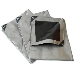 Lona de polietileno reforzada color gris, 1.5 x 2 m Surtek