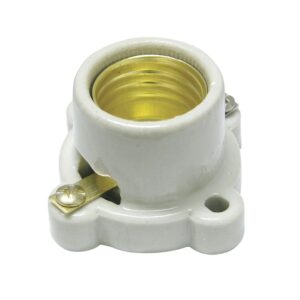 Portalámpara de base cuadrada 2", color blanco Surtek