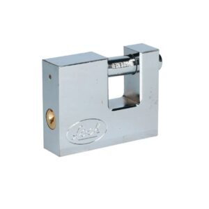Candado de acero para cortina metálica 70 mm, cromo satinado, llave estándar Lock