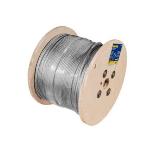 Cable de acero con guardacabo 1/16" x 457 m construcción de 7 x 7 Surtek