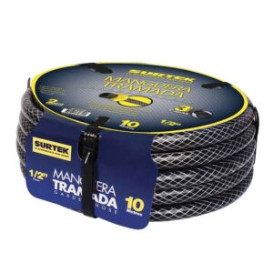 Manguera para jardín tramada gris con conector plásticos 1/2", 20 m Surtek