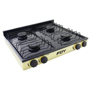 Estufa de gas 4 quemadores color beige Foy
