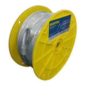 Cable de acero con guardacabo 3/16" x 76 m construcción de 7 x 7 Surtek