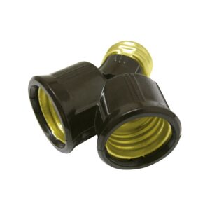 Portalámpara doble, color negro Surtek