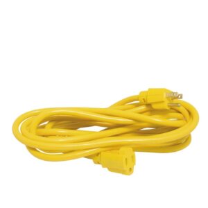 Extensión eléctrica uso rudo aterrizada color amarillo, 30 m Surtek