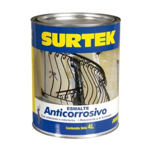 Esmalte anticorrosivo 4 Lt color blanco Surtek